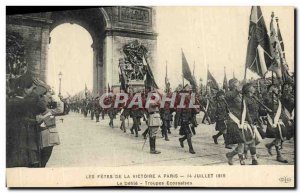 Old Postcard The Paris celebrations of Victory July 14, 1919 The parade ecoss...