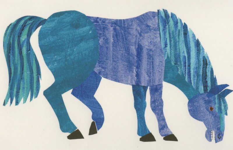 Blue Horse Brown Bear Brown Bear What Do You See Eric Carle Book Postcard