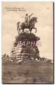 Old Postcard Great Britain Statue of George III Long Walk Windsor