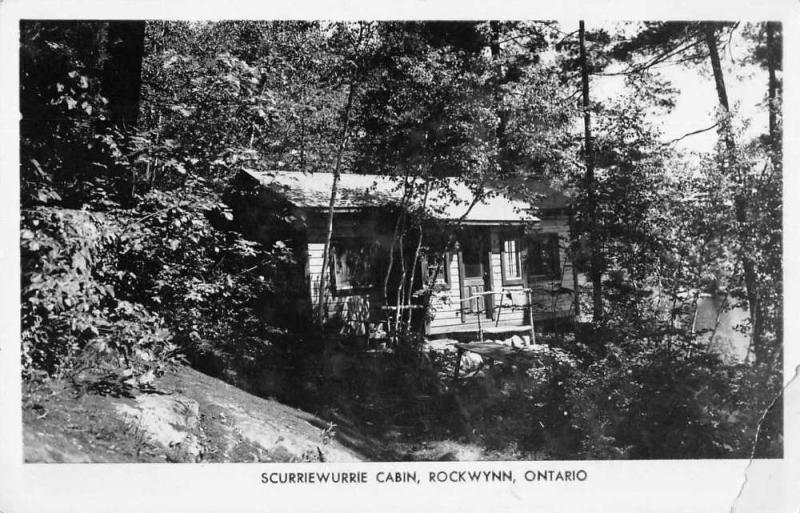 Rockwynn Ontario Canada Scurriewurrie Cabin Real Photo Antique Postcard J80541