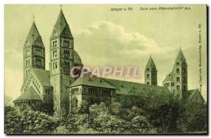 VINTAGE POSTCARD Speyer Dom Vom Rheinbahnhof
