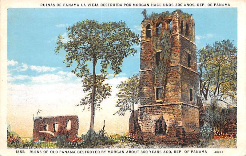 Ruins of Old Panama Destroyed by Morgan Republic of Panama Panama 1936 Missin...