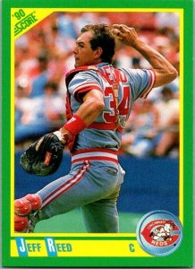 1990 Score Baseball Card Jeff Reed Cincinnati Reds sk2739