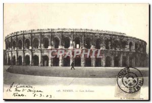 Postcard Old Nimes Les Arenes