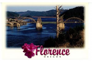 OR - Florence. Siuslaw Bridge at Old Town Florence    (continental size)