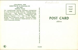 Postcard Colonial Inn in Abilene, Texas~137415