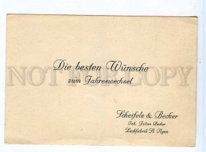 250798 GERMANY Scheifele & Becker Vintage business card