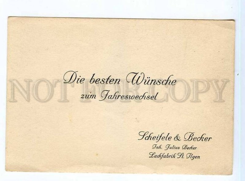 250798 GERMANY Scheifele & Becker Vintage business card