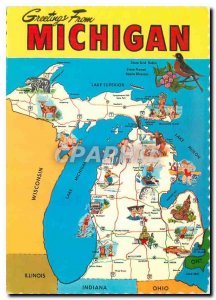 Postcard Modern Michigan Wolverine State
