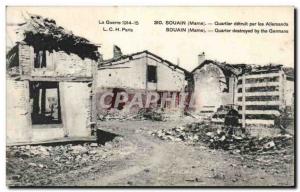 Old Postcard Souain Marne neighborhood destroyed by German