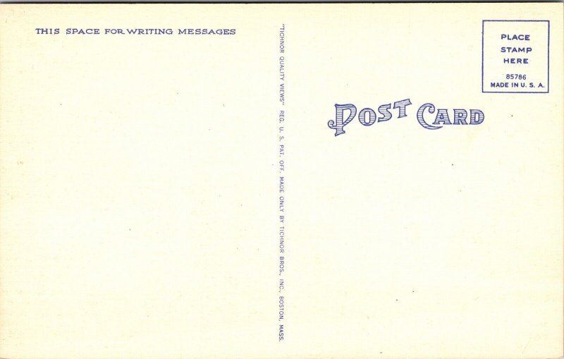 Quakertown High School PA Pennsylvania Linen Postcard VTG UNP Tichnor Vintage 
