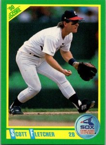 1990 Score Baseball Card Scott Fletcher Chicago White Sox sk2571