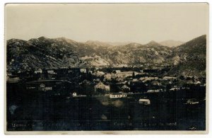 Postcard Montenegro 1928 Cetinje View of the City Mountains