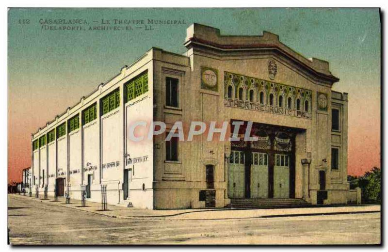 Postcard Old Morocco Casablanca Theater News