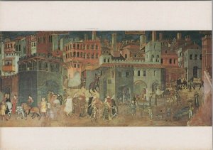 Art Postcard - Ambrogio Lorenzetti, La Vita in Citta, Siena, Palazzo... RR13488