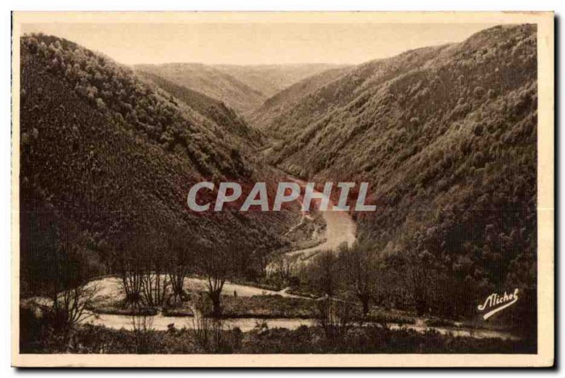 Postcard Old Bridge Eylac Panoramic Gleny (Correze)