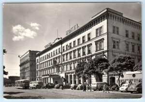 RPPC BRNO, CZECH REPUBLIC ~ 1st May Avenue GRAND HOTEL c1950s ~ 4x6 Postcard