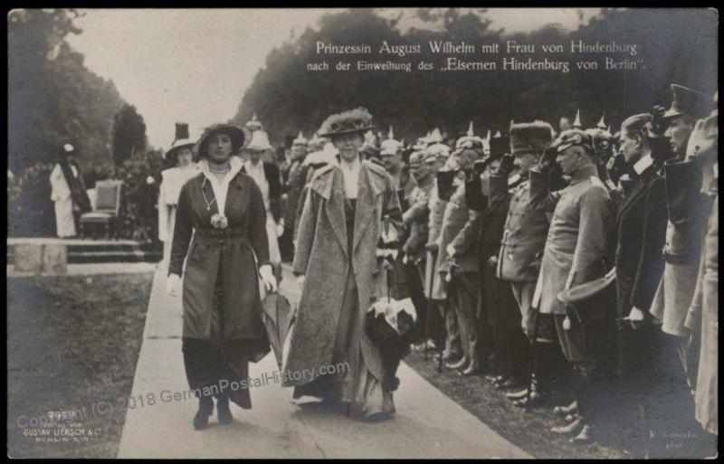 Germany WWI General Hindenburg Wife Patriotic  RPPC 67488