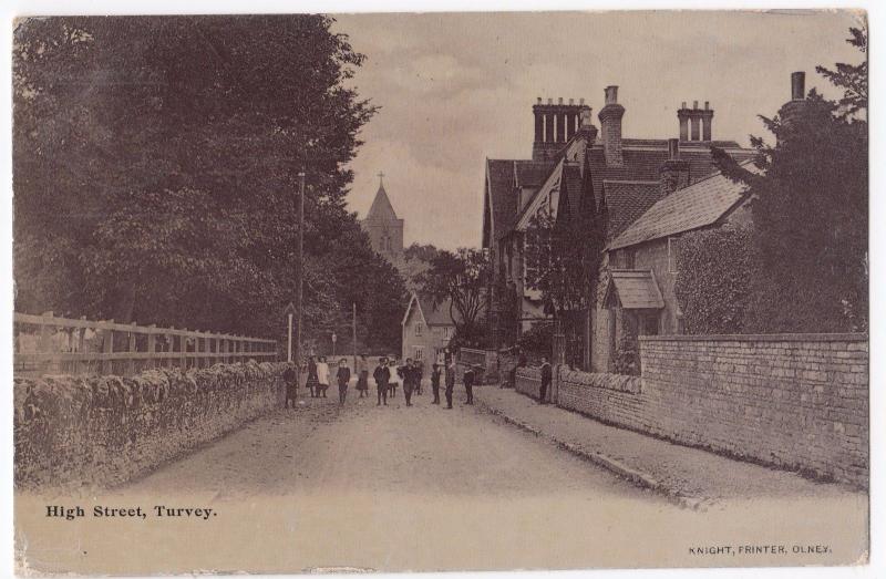 Bedfordshire, Turvey High St PPC, Brailsford 1905 PMK, By Knight Frinter 