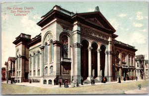 1909 The Calvary Church San Francisco California CA Street View Posted Postcard