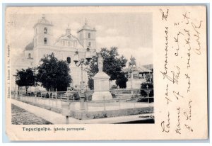 c1905 Iglesia Parroquial Tegucigalpa Honduras Posted Antique Postcard