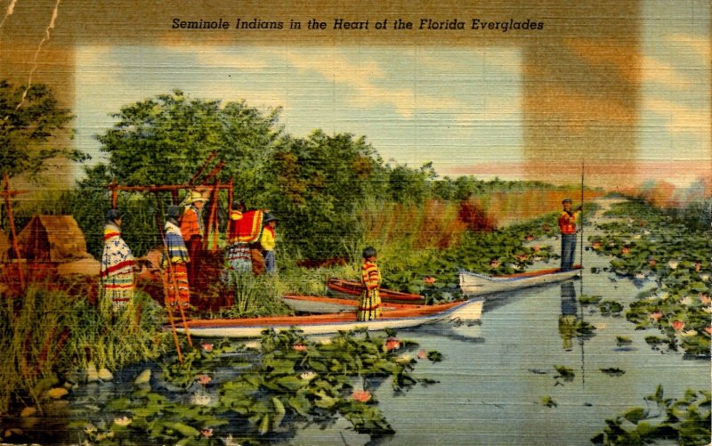 FL - Everglades. Seminole Indians   (discoloration)