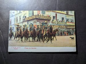 Mint Mexico PPC Postcard Mexican Military Rural Troops Cavalry Horses