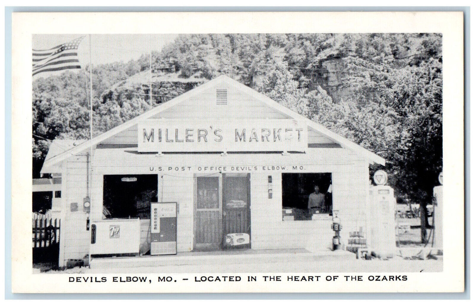 1980 Miller's Market U.S Post Office Heart Of Ozarks Devils Elbow MO