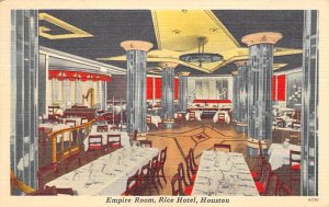 The Empire Room Rice Hotel - Houston, Texas TX Postcard