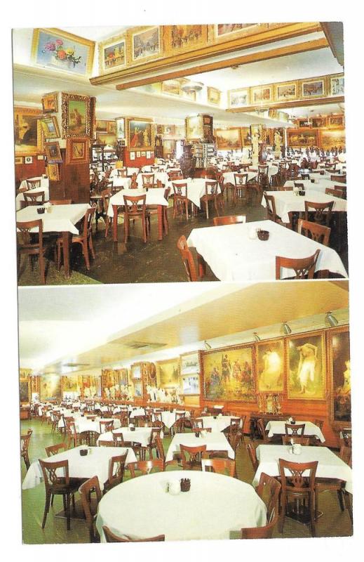 Haussner's Restaurant Baltimore MD Interior Vintage Postcard