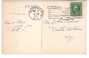 Falls Street Looking West Niagara Falls, New York, Moonlight Night, Used 1914