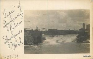 1908  Spokane Washington Bridge RPPC Real photo postcard 12465