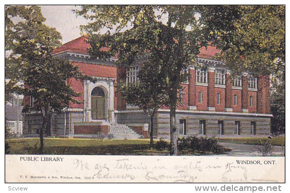 Public Library, WINDSOR, Ontario, Canada, PU-1906