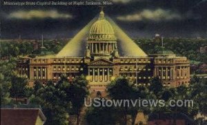 Mississippi State Capitol at Night in Jackson, Mississippi