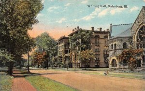 GALESBURG, IL Illinois  WHITING HALL Women's Dorm Knox College  c1910's Postcard