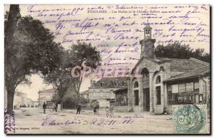 Old Postcard Etauliers The alles and the castle Baffort