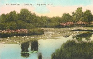1920s Long Island New York Water Mill Lake No-we-dona HC Postcard 25-9455