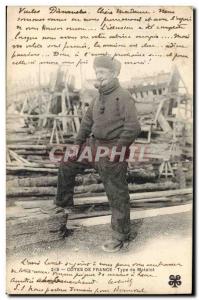 Postcard Old Fishing Cotes de France Type Seaman