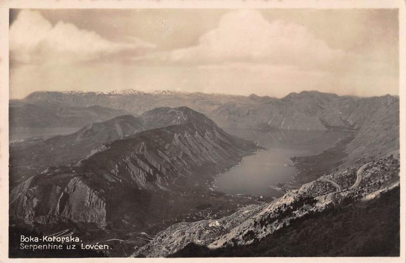 BR73288 boka kotorska real photo serpentine uz lovcen montenegro