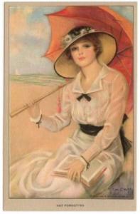 Vintage Greetings PC, NOT FORGOTTEN signed Earl Christy