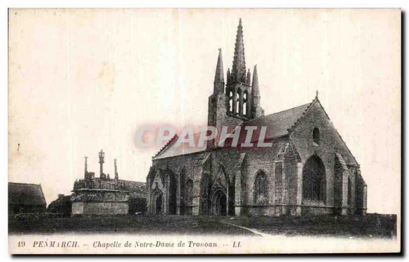 Old Postcard Penmarch Chapel of Our Lady of Tronoan