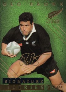 Olo Brown New Zealand Signature Rugby Hand Signed Photo Card