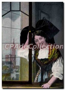 Postcard Old Alsatian