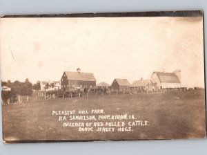 c1914 Pleasant Hill Farm Kiron Iowa IA Crawford County RPPC Real Photo Postcard