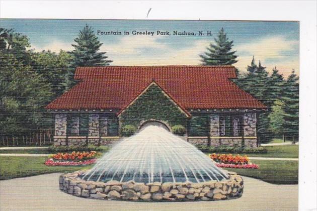 New Hampshire Nashua Fountain In Greeley Park