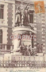 Old Postcard Laon Aisne Monument Teachers in the courtyard of the Ecole Norma...