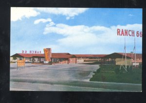 AMARILLO TEXAS ROUTE 66 RANCH 66 MOTEL VINTAGE ADVERTISING POSTCARD