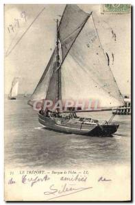 Old Postcard Boat the fishing boat Treport