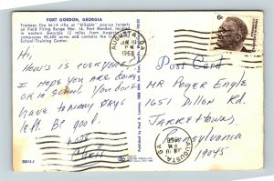 Postcard GA Greetings From Fort Gordon Georgia M-14 Rifle Range AC24
