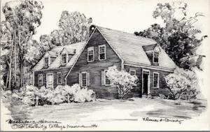 Mashapaug House - artist drawing, Old Sturbridge Village Massachusetts